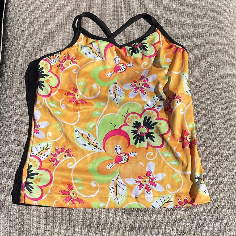 CARUSHKA Yellow Floral Women's Top